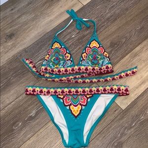 Victoria’s Secret Teal Floral Bikini